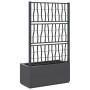Jardinera con enrejado PP gris oscuro 80x36x140 cm de , Maceteros y jardineras - Ref: Foro24-368780, Precio: 112,65 €, Descue...