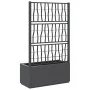 Jardinera con enrejado PP gris oscuro 80x36x140 cm de , Maceteros y jardineras - Ref: Foro24-368780, Precio: 105,84 €, Descue...