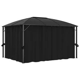 Cenador con cortinas gris antracita 400x300x265 cm de vidaXL, Carpas y cenadores - Ref: Foro24-48601, Precio: 766,12 €, Descu...