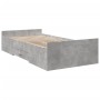 Cama con cajones madera de ingeniería gris hormigón 75x190 cm de , Camas y somieres - Ref: Foro24-3280352, Precio: 111,56 €, ...