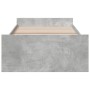Cama con cajones madera de ingeniería gris hormigón 75x190 cm de , Camas y somieres - Ref: Foro24-3280352, Precio: 111,56 €, ...