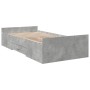 Cama con cajones madera de ingeniería gris hormigón 75x190 cm de , Camas y somieres - Ref: Foro24-3280352, Precio: 111,56 €, ...