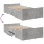 Cama con cajones madera de ingeniería gris hormigón 75x190 cm de , Camas y somieres - Ref: Foro24-3280352, Precio: 111,56 €, ...