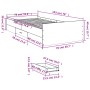 Cama con cajones madera de ingeniería gris hormigón 75x190 cm de , Camas y somieres - Ref: Foro24-3280352, Precio: 111,56 €, ...