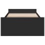 Cama con cajones madera de ingeniería negra 75x190 cm de , Camas y somieres - Ref: Foro24-3280350, Precio: 115,16 €, Descuent...