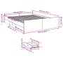 Cama con cajones madera ingeniería roble Sonoma 150x200 cm de , Camas y somieres - Ref: Foro24-3280288, Precio: 146,10 €, Des...