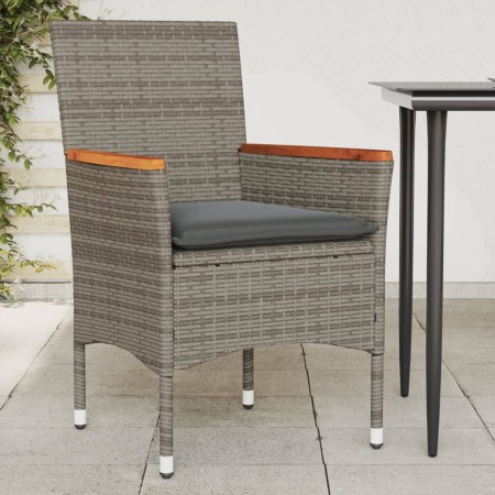 Sillones de jardín con cojines 2 uds ratán sintético gris de , Sillas de jardín - Ref: Foro24-368120, Precio: 146,40 €, Descu...