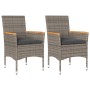 Sillones de jardín con cojines 2 uds ratán sintético gris de , Sillas de jardín - Ref: Foro24-368120, Precio: 146,40 €, Descu...