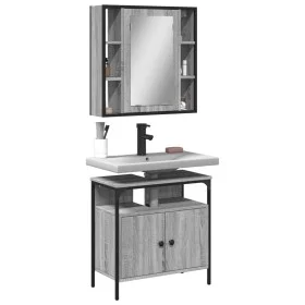 Set de muebles de baño 2 pzas madera contrachapada gris sonoma de , Muebles de baño - Ref: Foro24-3214718, Precio: 117,38 €, ...