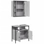 Set de muebles de baño 2 pzas madera contrachapada gris sonoma de , Muebles de baño - Ref: Foro24-3214718, Precio: 119,19 €, ...