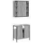 Set de muebles de baño 2 pzas madera contrachapada gris sonoma de , Muebles de baño - Ref: Foro24-3214718, Precio: 119,19 €, ...