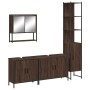 Set de muebles baño 4 pzas madera contrachapada roble marrón de , Muebles de baño - Ref: Foro24-3214694, Precio: 245,92 €, De...