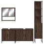 Set de muebles baño 4 pzas madera contrachapada roble marrón de , Muebles de baño - Ref: Foro24-3214694, Precio: 245,92 €, De...