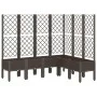Jardinera con enrejado PP marrón 160x120x142 cm de , Maceteros y jardineras - Ref: Foro24-367940, Precio: 176,88 €, Descuento: %