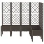 Jardinera con enrejado PP marrón 160x120x142 cm de , Maceteros y jardineras - Ref: Foro24-367940, Precio: 176,88 €, Descuento: %