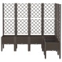 Jardinera con enrejado PP marrón 160x120x142 cm de , Maceteros y jardineras - Ref: Foro24-367940, Precio: 179,69 €, Descuento: %