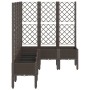 Jardinera con enrejado PP marrón 160x120x142 cm de , Maceteros y jardineras - Ref: Foro24-367940, Precio: 179,69 €, Descuento: %