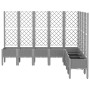 Jardinera con enrejado PP gris claro 200x160x142 cm de , Maceteros y jardineras - Ref: Foro24-367942, Precio: 241,58 €, Descu...