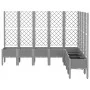 Jardinera con enrejado PP gris claro 200x160x142 cm de , Maceteros y jardineras - Ref: Foro24-367942, Precio: 238,01 €, Descu...