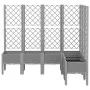 Jardinera con enrejado PP gris claro 160x120x142 cm de , Maceteros y jardineras - Ref: Foro24-367937, Precio: 151,89 €, Descu...