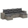 Set de muebles de jardín 6 pzas y cojines ratán sintético gris de , Conjuntos de jardín - Ref: Foro24-3264476, Precio: 360,45...
