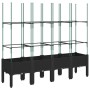 Jardinera con enrejado PP negro 160x40x142,5 cm de , Maceteros y jardineras - Ref: Foro24-367963, Precio: 107,96 €, Descuento: %