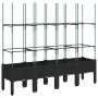 Jardinera con enrejado PP negro 160x40x142,5 cm de , Maceteros y jardineras - Ref: Foro24-367963, Precio: 86,52 €, Descuento: %