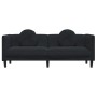 Sofá con cojines 3 plazas terciopelo negro de , Sofás - Ref: Foro24-372647, Precio: 302,83 €, Descuento: %