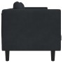 Sofá con cojines 3 plazas terciopelo negro de , Sofás - Ref: Foro24-372647, Precio: 302,83 €, Descuento: %