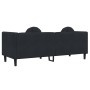 Sofá con cojines 3 plazas terciopelo negro de , Sofás - Ref: Foro24-372647, Precio: 302,83 €, Descuento: %
