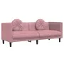 Sofá con cojines 3 plazas terciopelo rosa de , Sofás - Ref: Foro24-372645, Precio: 294,21 €, Descuento: %