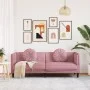 Sofá con cojines 3 plazas terciopelo rosa de , Sofás - Ref: Foro24-372645, Precio: 294,21 €, Descuento: %