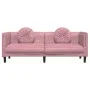 Sofá con cojines 3 plazas terciopelo rosa de , Sofás - Ref: Foro24-372645, Precio: 294,21 €, Descuento: %