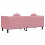 Pink velvet 3-seater sofa with cushions by , Sofas - Ref: Foro24-372645, Price: 294,21 €, Discount: %
