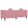 Sofá con cojines 3 plazas terciopelo rosa de , Sofás - Ref: Foro24-372645, Precio: 298,92 €, Descuento: %