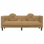 Sofá con cojines 3 plazas terciopelo marrón de , Sofás - Ref: Foro24-372651, Precio: 300,38 €, Descuento: %