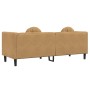 Sofá con cojines 3 plazas terciopelo marrón de , Sofás - Ref: Foro24-372651, Precio: 302,63 €, Descuento: %