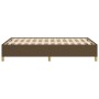Estructura de cama tela marrón oscuro 120x190 cm de , Camas y somieres - Ref: Foro24-379518, Precio: 90,80 €, Descuento: %