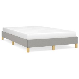 Estructura de cama tela gris claro 120x190 cm de , Camas y somieres - Ref: Foro24-379489, Precio: 93,07 €, Descuento: %