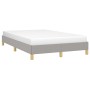 Estructura de cama tela gris claro 120x190 cm de , Camas y somieres - Ref: Foro24-379489, Precio: 93,07 €, Descuento: %