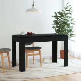 Black plywood dining table 120x60x76 cm by vidaXL, Kitchen and dining tables - Ref: Foro24-800757, Price: 88,27 €, Discount: %