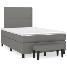 Cama box spring con colchón tela gris oscuro 120x190 cm de , Camas y somieres - Ref: Foro24-3270349, Precio: 415,45 €, Descue...