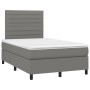 Cama box spring con colchón y LED tela marrón oscuro 120x190 cm de , Camas y somieres - Ref: Foro24-3270205, Precio: 401,43 €...