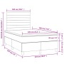 Cama box spring con colchón y LED tela marrón oscuro 120x190 cm de , Camas y somieres - Ref: Foro24-3270205, Precio: 401,43 €...
