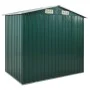 Cobertizo de jardín con estante hierro verde 205x130x183 cm de vidaXL, Cobertizos - Ref: Foro24-47104, Precio: 301,16 €, Desc...