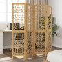 Biombo separador de 4 paneles madera maciza paulownia marrón de , Divisores de ambientes - Ref: Foro24-358865, Precio: 82,81 ...