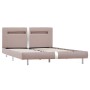 Estructura de cama con LED cuero sintético capuchino 120x200 cm de vidaXL, Camas y somieres - Ref: Foro24-280862, Precio: 185...