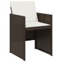 Sillas de jardín con cojines 4 unidades ratán sintético marrón de , Sillas de jardín - Ref: Foro24-4007438, Precio: 178,92 €,...