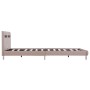 Estructura de cama con LED cuero sintético capuchino 120x200 cm de vidaXL, Camas y somieres - Ref: Foro24-280862, Precio: 185...