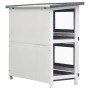 Jaula conejera con 4 puertas madera gris de vidaXL, Jaulas y habitáculos para animales pequeños - Ref: Foro24-170834, Precio:...
